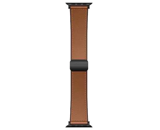 Ремешок Hoco WA34 Basic magnetic buckle silicone leather strap для Apple watch 38/40/41/42mm Brown