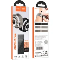 Ремешок Hoco WA33 Original series umbrella buckle Milanese steel strap для Apple watch 38/40/41/42mm Black