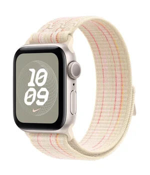 Ремінець Nylon Sport Loop для Apple Watch 42(ser.1-3)/44/45/46/49mm Starlight / Pink