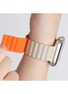 Ремінець BlueO Magnetic Silicone для Apple Watch 42(ser.1-3)/44/45/46/49mm White / Orange