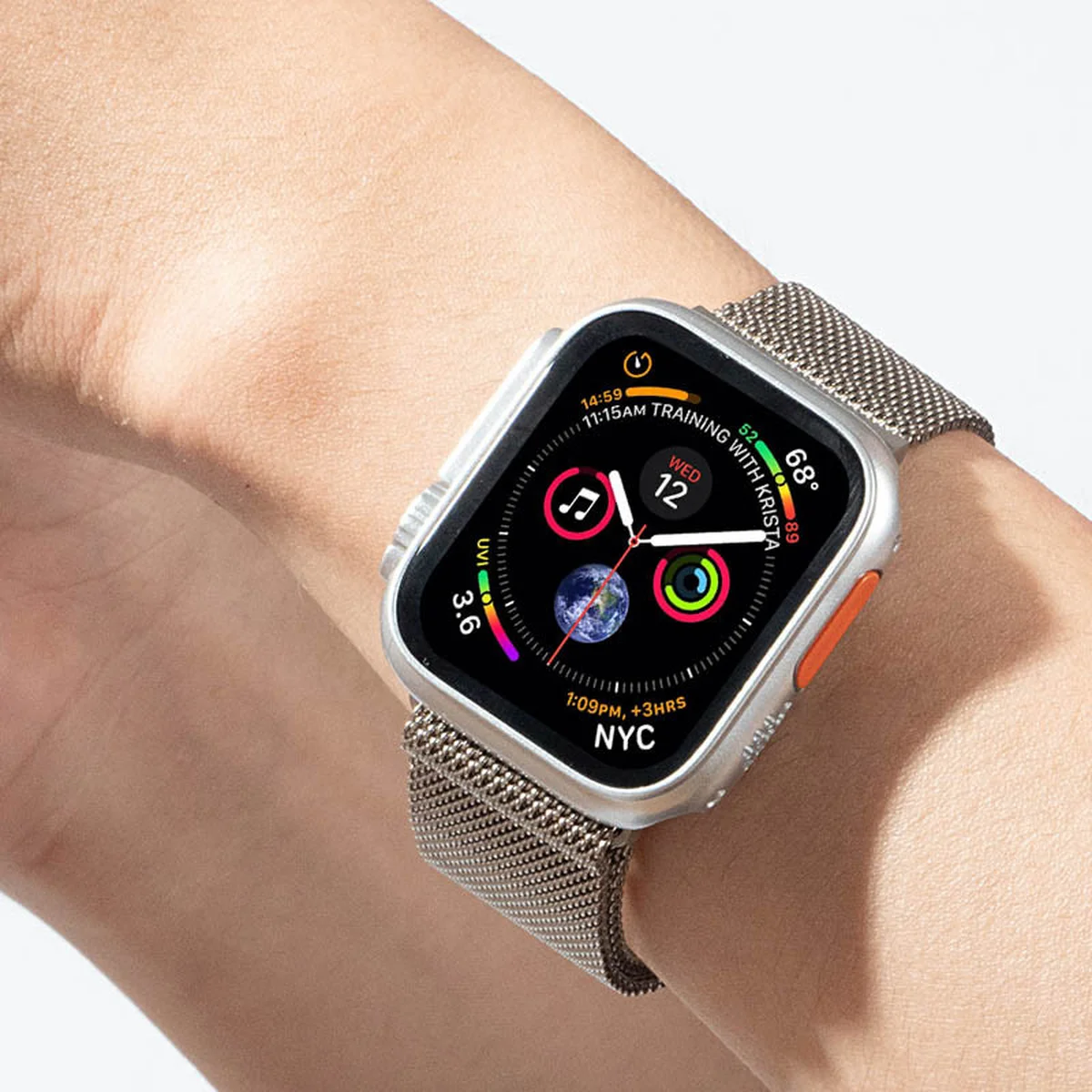 Ремешок Milanese Loop New Design для Apple Watch 38/40/41/42mm Starlight