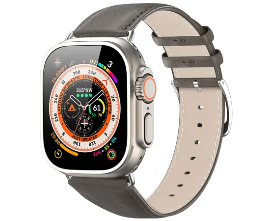 Ремінець Dux Ducis Leather Strap Classic для Apple Watch 38/40/41/42mm(ser.10) Grey