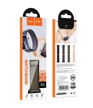 Ремінець Hoco WA25 Original series nylon strap для Apple watch 42(ser.1-3)/44/45/49mm Dark Green with Orange