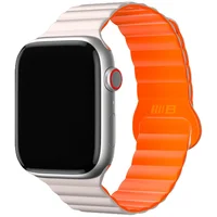 Ремешок BlueO Magnetic Silicone для Apple Watch 42(ser.1-3)/44/45/46/49mm White / Orange