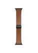 Ремешок Hoco WA34 Basic magnetic buckle silicone leather strap для Apple watch 44/45/46/49mm Brown