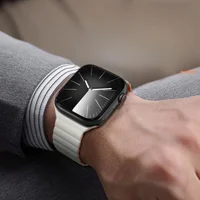 Ремешок BlueO Magnetic Silicone для Apple Watch 42(ser.1-3)/44/45/46/49mm White / Orange