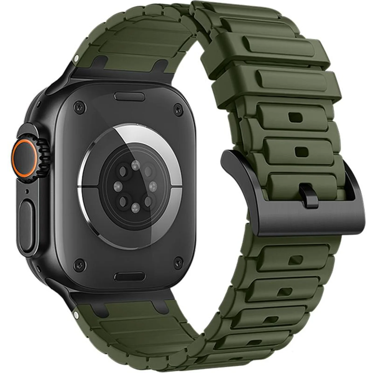 Ремешок Hoco WA35 Emir series thickened silicone strap для Apple watch 44/45/46/49mm Army Green