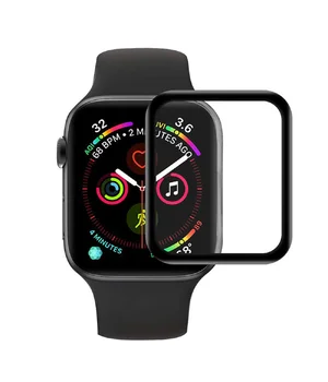 Полимерная пленка 3D (full glue)  для Apple watch 38mm Черный