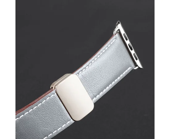 Ремешок Dux Ducis Genuine Leather для Apple Watch 38/40/41/42mm(ser.10) Grey
