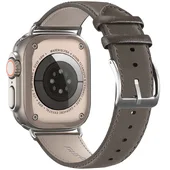 Ремешок Dux Ducis Leather Strap Classic для Apple Watch 42(ser.1-3)/44/45/46/49mm Grey
