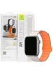 Ремінець BlueO Magnetic Silicone для Apple Watch 42(ser.1-3)/44/45/46/49mm White / Orange