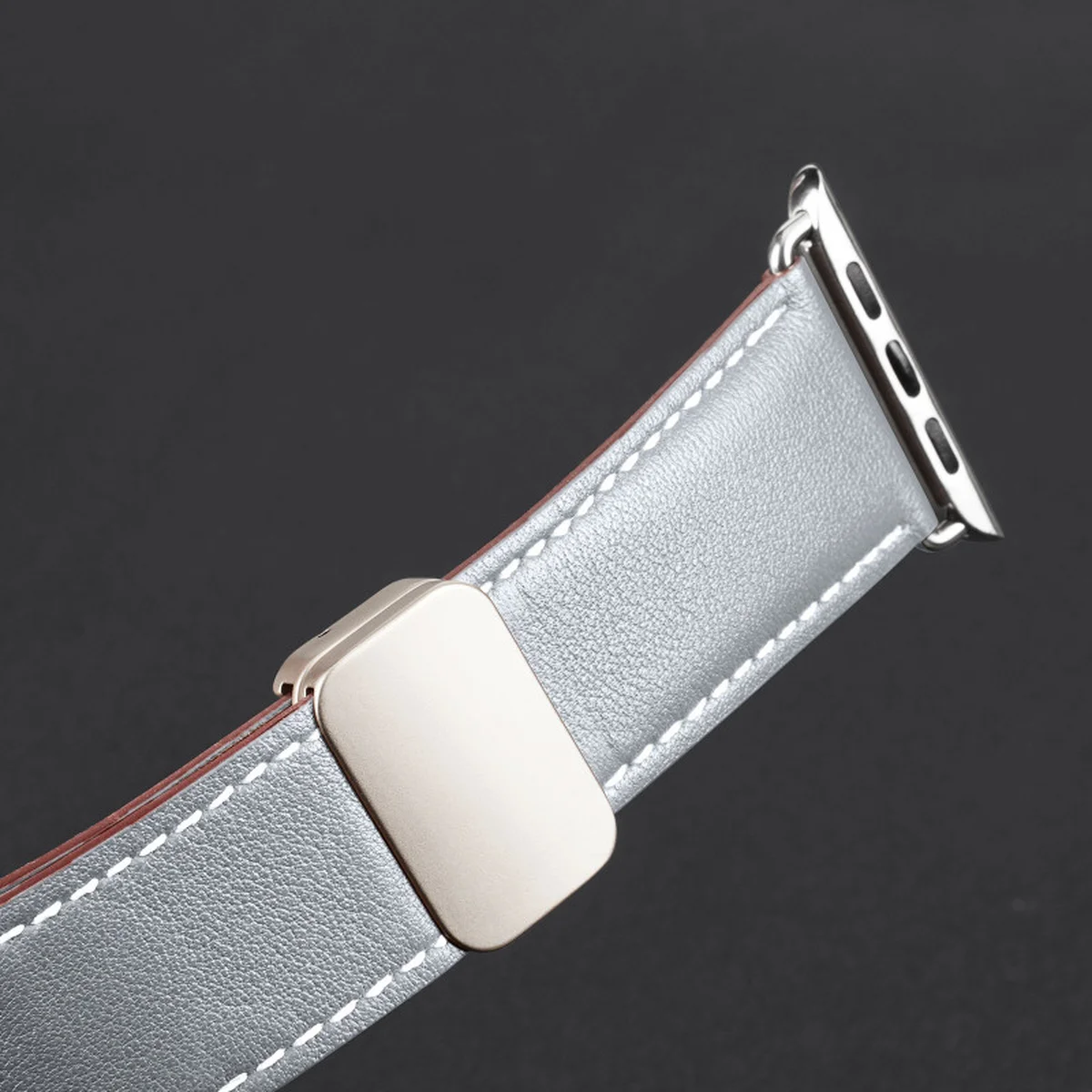Ремешок Dux Ducis Genuine Leather для Apple Watch 42(ser.1-3)/44/45/46/49mm Grey