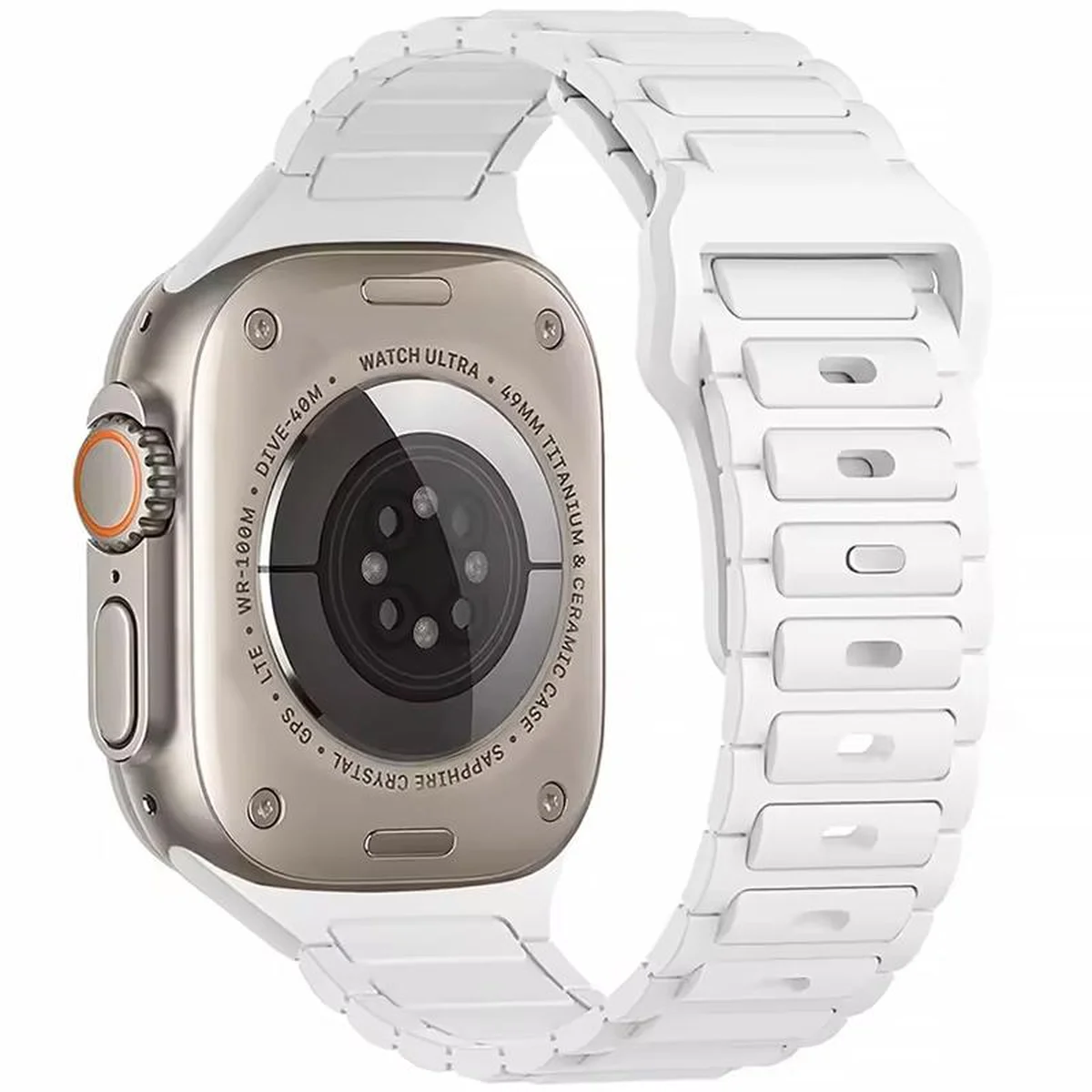 Силиконовый ремешок Defense для Apple Watch 42(ser.1-3)/44/45/46/49mm White