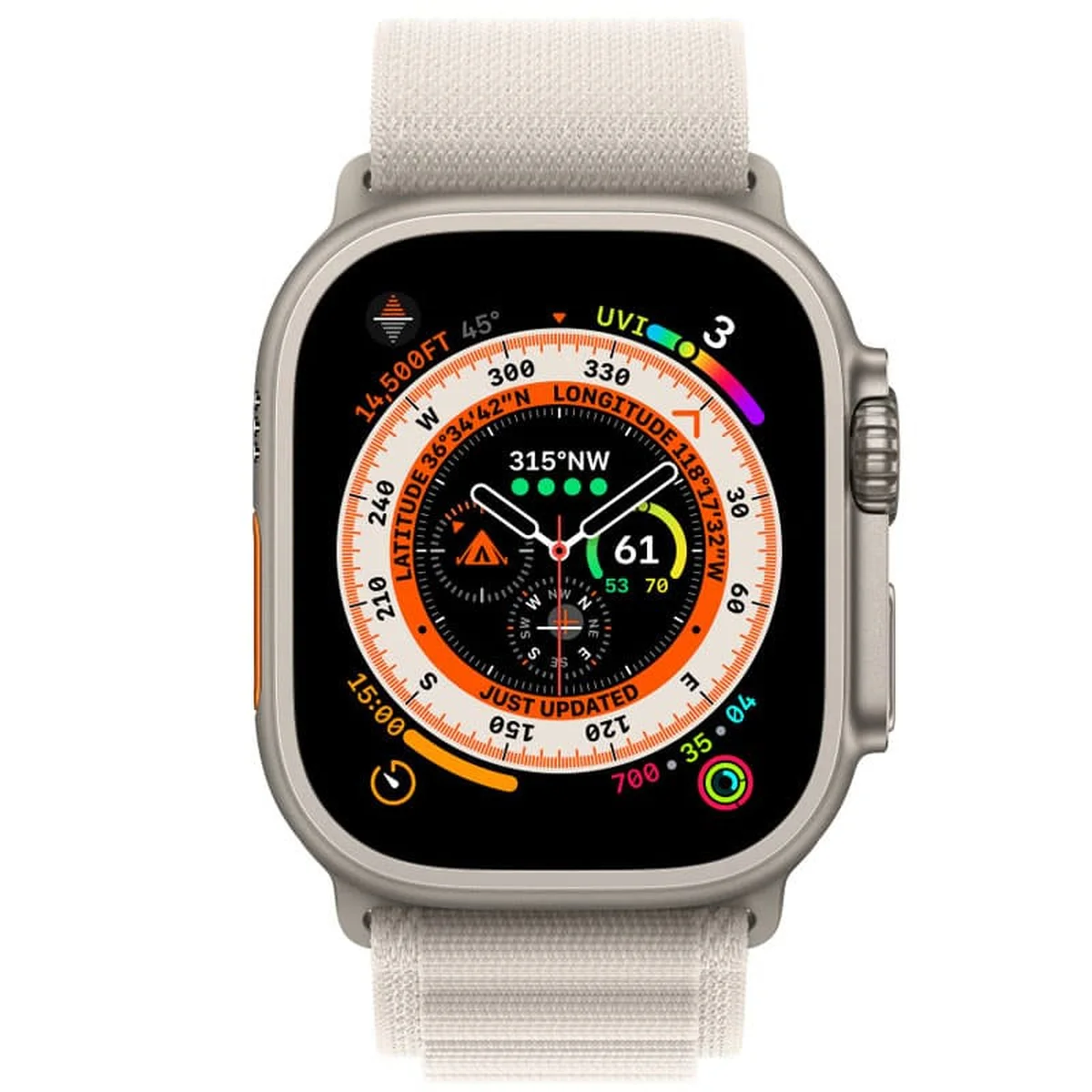 Ремешок Alpine Loop для Apple Watch 42(ser.1-3)/44/45/46/49mm (m/l) Серый / Starlight