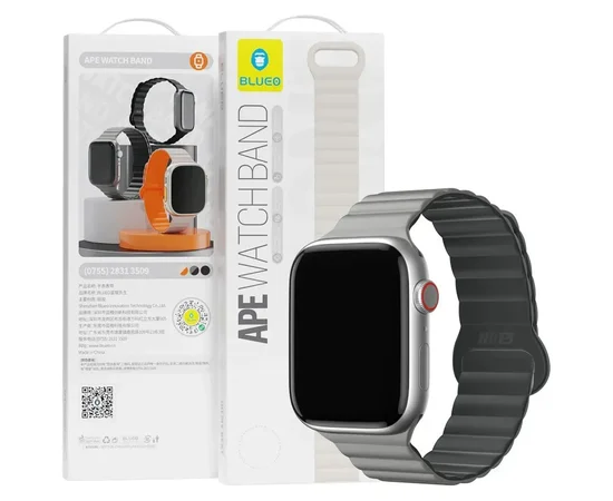 Ремінець BlueO Magnetic Silicone для Apple Watch 42(ser.1-3)/44/45/46/49mm Grey