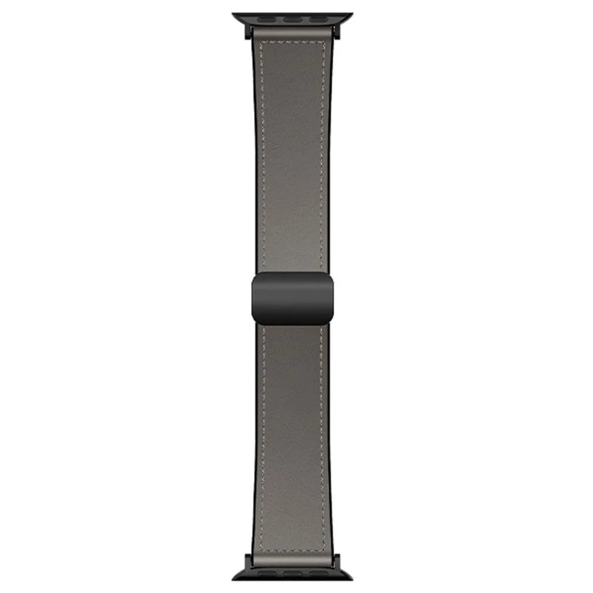 Ремешок Hoco WA34 Basic magnetic buckle silicone leather strap для Apple watch 44/45/46/49mm Dark Gray