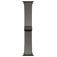 Ремешок Hoco WA34 Basic magnetic buckle silicone leather strap для Apple watch 44/45/46/49mm Dark Gray