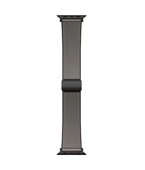 Ремінець Hoco WA34 Basic magnetic buckle silicone leather strap для Apple watch 44/45/46/49mm Dark Gray