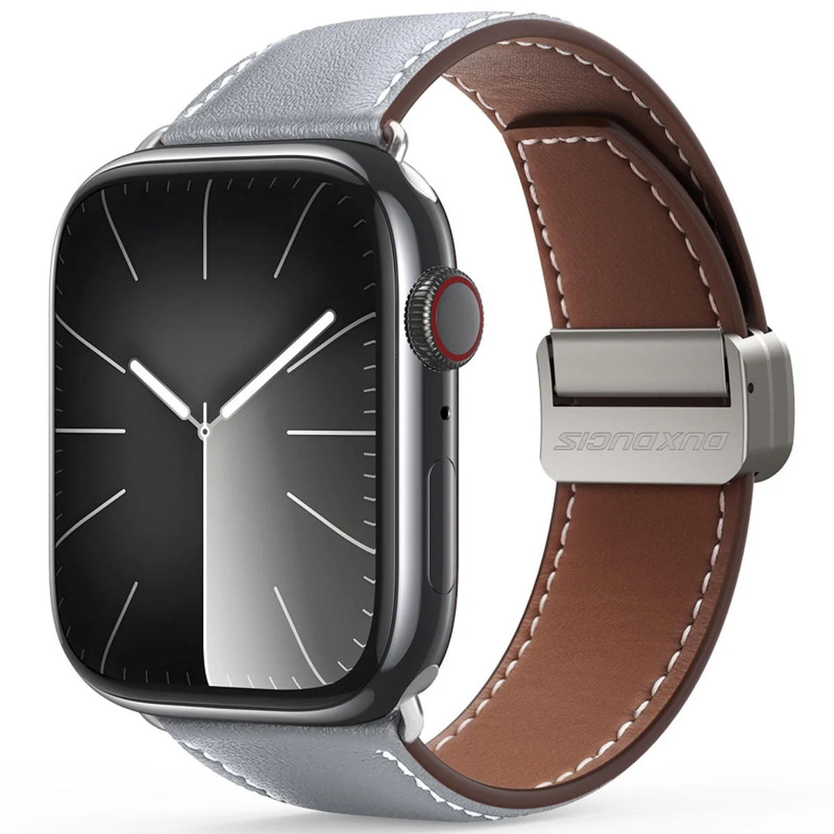 Ремешок Dux Ducis Genuine Leather для Apple Watch 38/40/41/42mm(ser.10) Grey