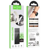 Ремешок Hoco WA34 Basic magnetic buckle silicone leather strap для Apple watch 38/40/41/42mm Black