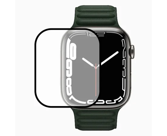 Полімерна плівка 3D (full glue) (тех.пак) для Apple watch Series 7 45mm Чорний