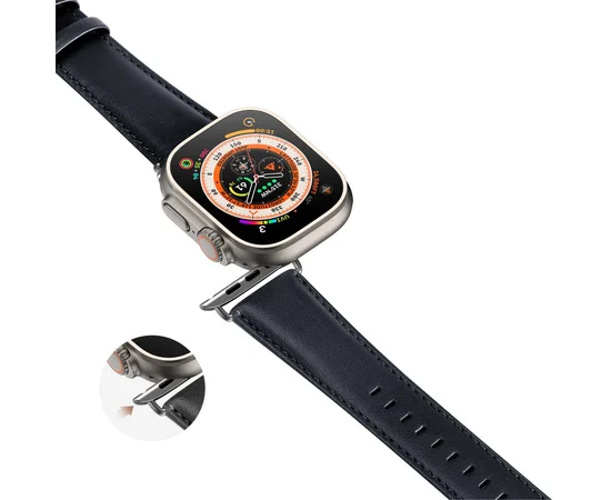 Ремінець Dux Ducis Leather Strap Classic для Apple Watch 38/40/41/42mm(ser.10) Black