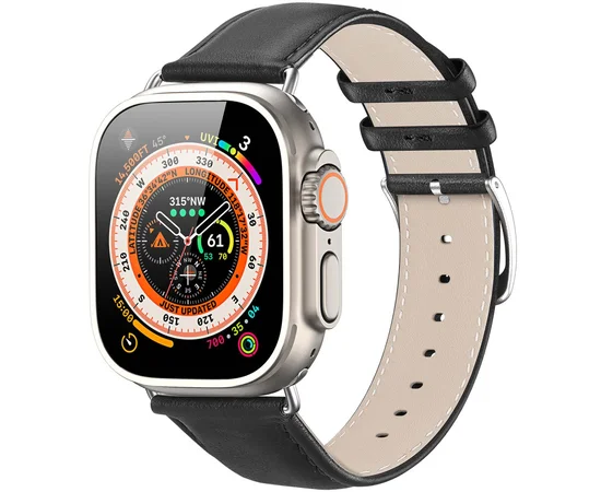 Ремінець Dux Ducis Leather Strap Classic для Apple Watch 38/40/41/42mm(ser.10) Black