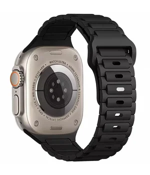 Силіконовий ремінець Defense для Apple Watch 42(ser.1-3)/44/45/46/49mm Black