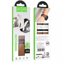 Ремешок Hoco WA34 Basic magnetic buckle silicone leather strap для Apple watch 44/45/46/49mm Brown