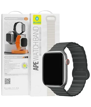Ремінець BlueO Magnetic Silicone для Apple Watch 42(ser.1-3)/44/45/46/49mm Black