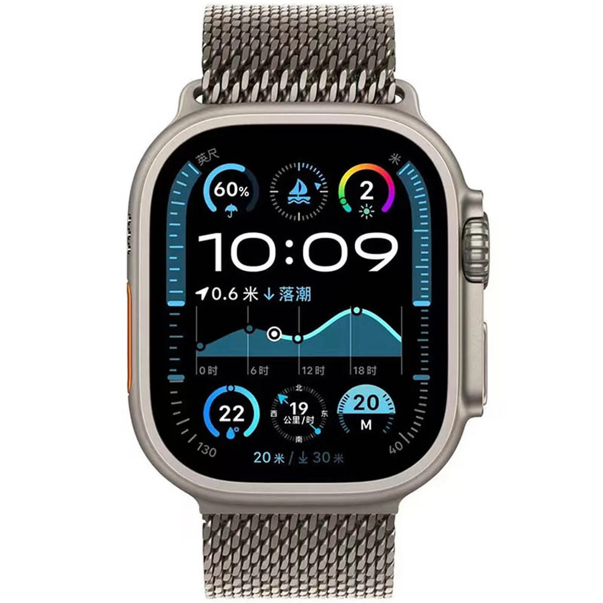 Ремешок Milanese Loop New Design для Apple Watch 38/40/41/42mm Titanium