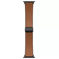 Ремешок Hoco WA34 Basic magnetic buckle silicone leather strap для Apple watch 44/45/46/49mm Brown