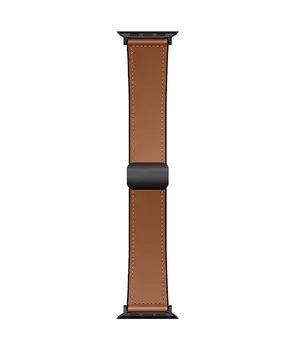 Ремінець Hoco WA34 Basic magnetic buckle silicone leather strap для Apple watch 44/45/46/49mm Brown