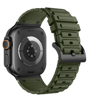 Ремешок Hoco WA35 Emir series thickened silicone strap для Apple watch 44/45/46/49mm Army Green