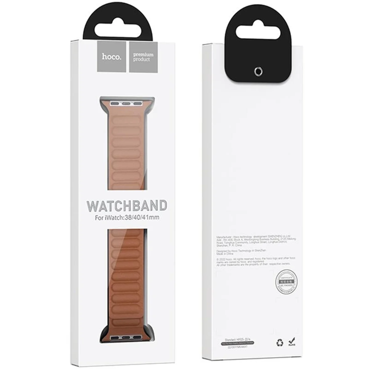 Ремінець Hoco WA23 Original series leather chain magnetic strap для Apple watch 38/40/41mm Brown
