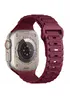 Силіконовий ремінець Defense для Apple Watch 38/40/41/42mm(ser.10) (140-190mm) Wine Red