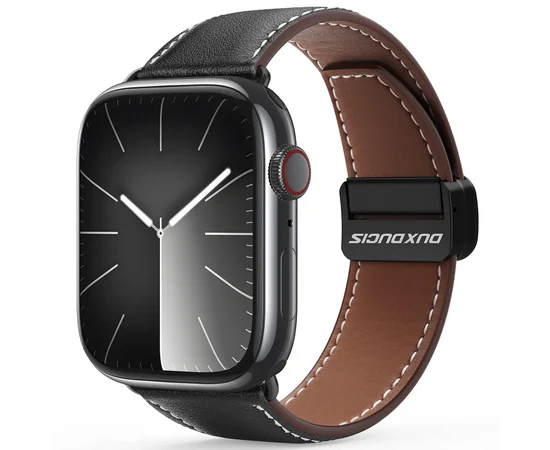 Ремешок Dux Ducis Genuine Leather для Apple Watch 42(ser.1-3)/44/45/46/49mm Black