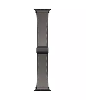 Ремешок Hoco WA34 Basic magnetic buckle silicone leather strap для Apple watch 44/45/46/49mm Dark Gray