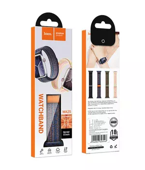 Ремешок Hoco WA25 Original series nylon strap для Apple watch 38/40/41mm Dynamic Royal Blue with Orange