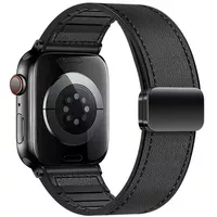 Ремешок Hoco WA34 Basic magnetic buckle silicone leather strap для Apple watch 38/40/41/42mm Black