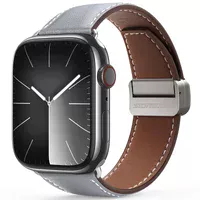 Ремешок Dux Ducis Genuine Leather для Apple Watch 38/40/41/42mm(ser.10) Grey