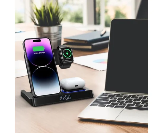 БЗУ WIWU Wi-W006 5 in 1 wireless charger Black
