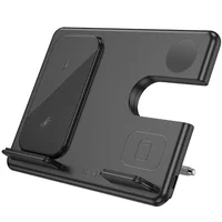 БЗУ Hoco CQ2 Flash folding 3-in-1 wireless fast charger (for Samsung Watch) Black