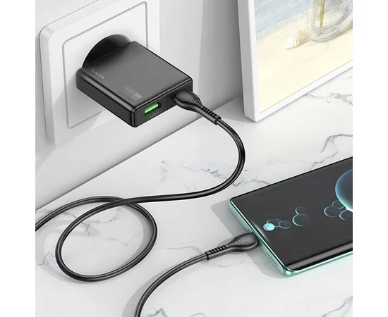 СЗУ Hoco N38 Delgado PD20W+QC3.0 Black