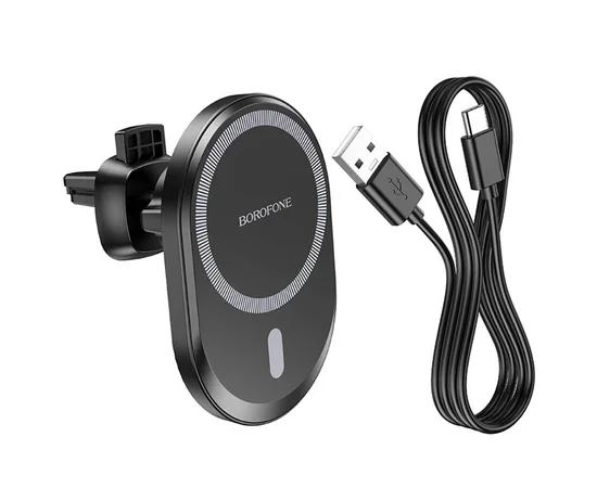 Автодержатель с БЗУ Borofone BH201 Черный