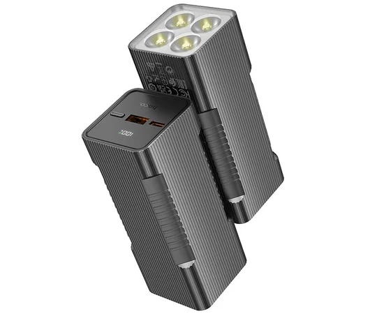 Портативное зарядное устройство Power Bank Hoco Q15 Flashlight 22.5W 10000 mAh Black