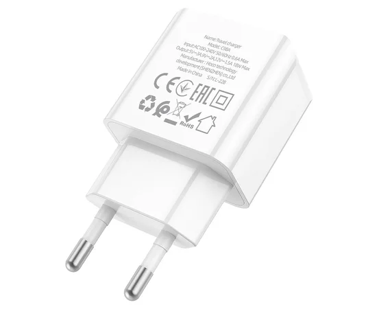 СЗУ Hoco C98A QC3.0 (1USB/3.0A) Белый