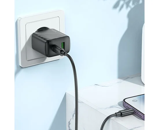 СЗУ Hoco CS23A Sunlight PD30W+QC3.0 Black