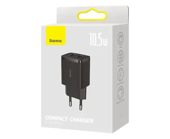 СЗУ Baseus Compact 10.5W (2USB) (CCXJ01) Черный