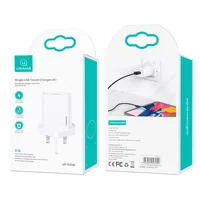СЗУ USAMS US-CC116 T18 Single USB Travel Charger (UK Plug) Белый